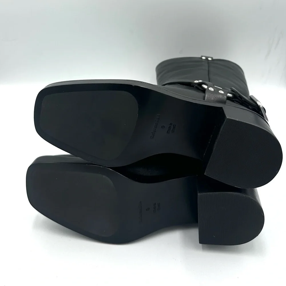 Reformation Francesca Leather Moto Boot - Picture 4 of 4